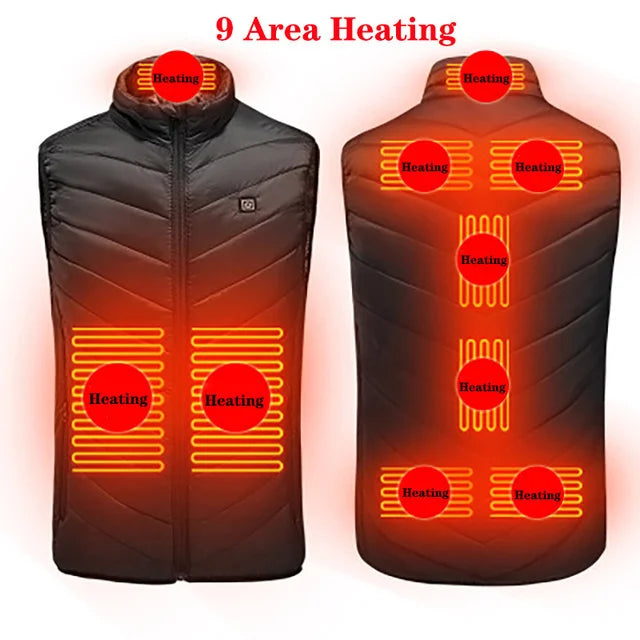 Electric Heated Bodywarmer Vest, 17 Zones